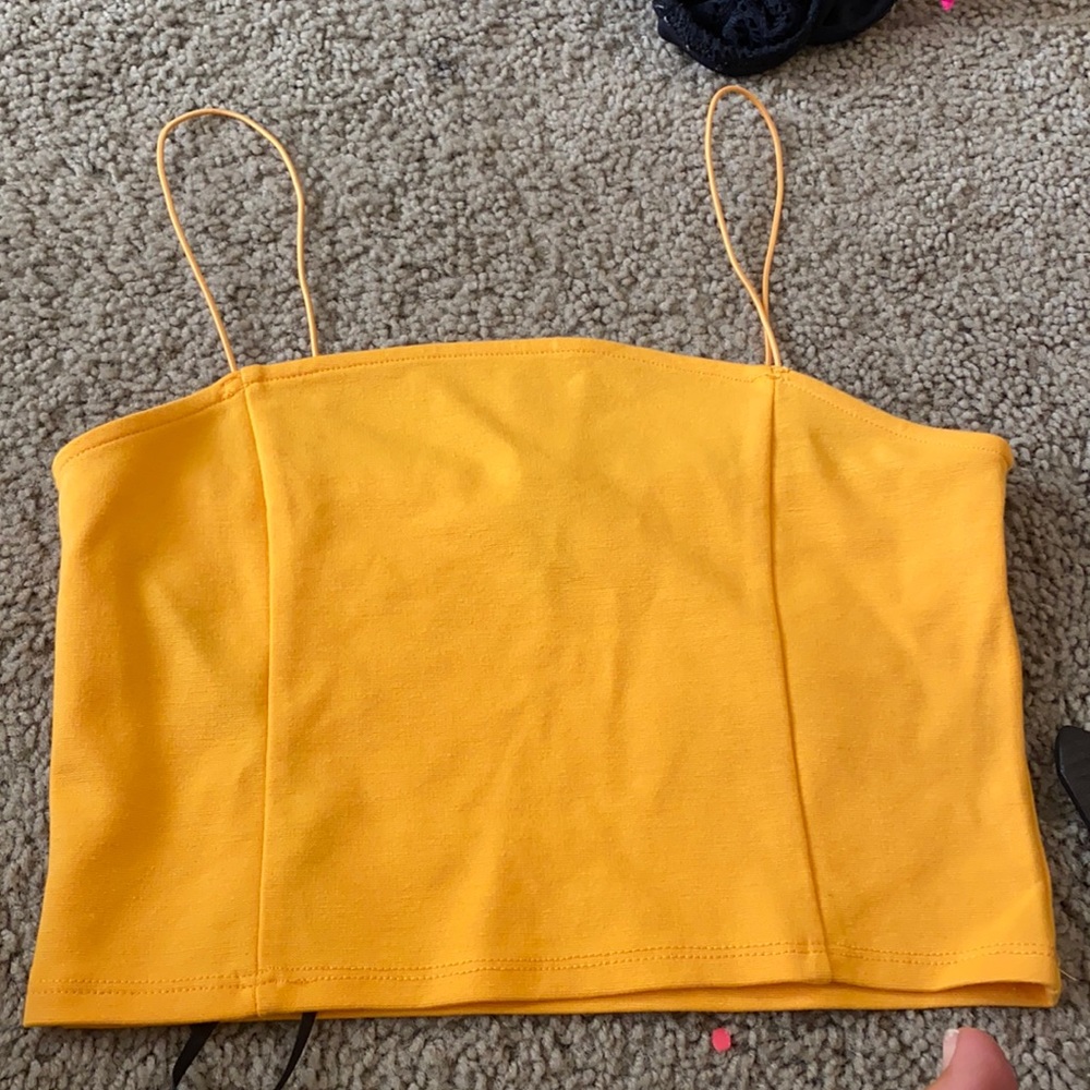 Yellow crop top
